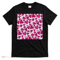 Pink Hearts Cute Valentine's Day Gift T-Shirt thumb 0