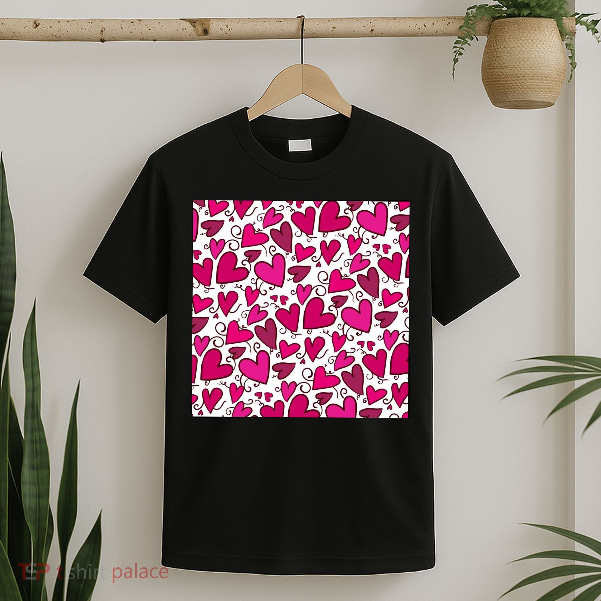 Pink Hearts Cute Valentine's Day Gift T-Shirt