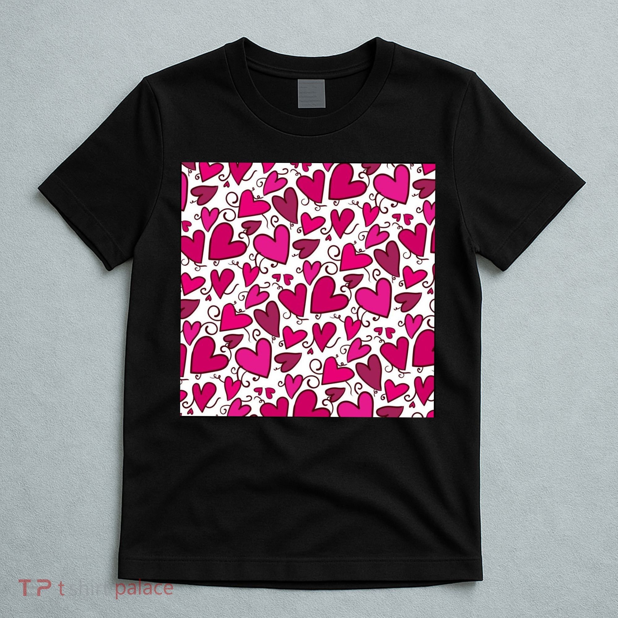 Pink Hearts Cute Valentine's Day Gift T-Shirt