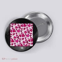 Pink Hearts Cute Valentine's Day Gift Button thumb 0