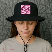 Pink Hearts Cute Valentine's Day Gift Bucket Hat thumb 3