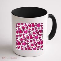 Pink Hearts Cute Valentine's Day Gift Coffee Mug thumb 1