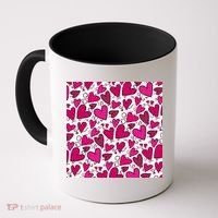 Pink Hearts Cute Valentine's Day Gift Coffee Mug thumb 0