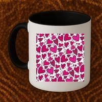 Pink Hearts Cute Valentine's Day Gift Coffee Mug thumb 2