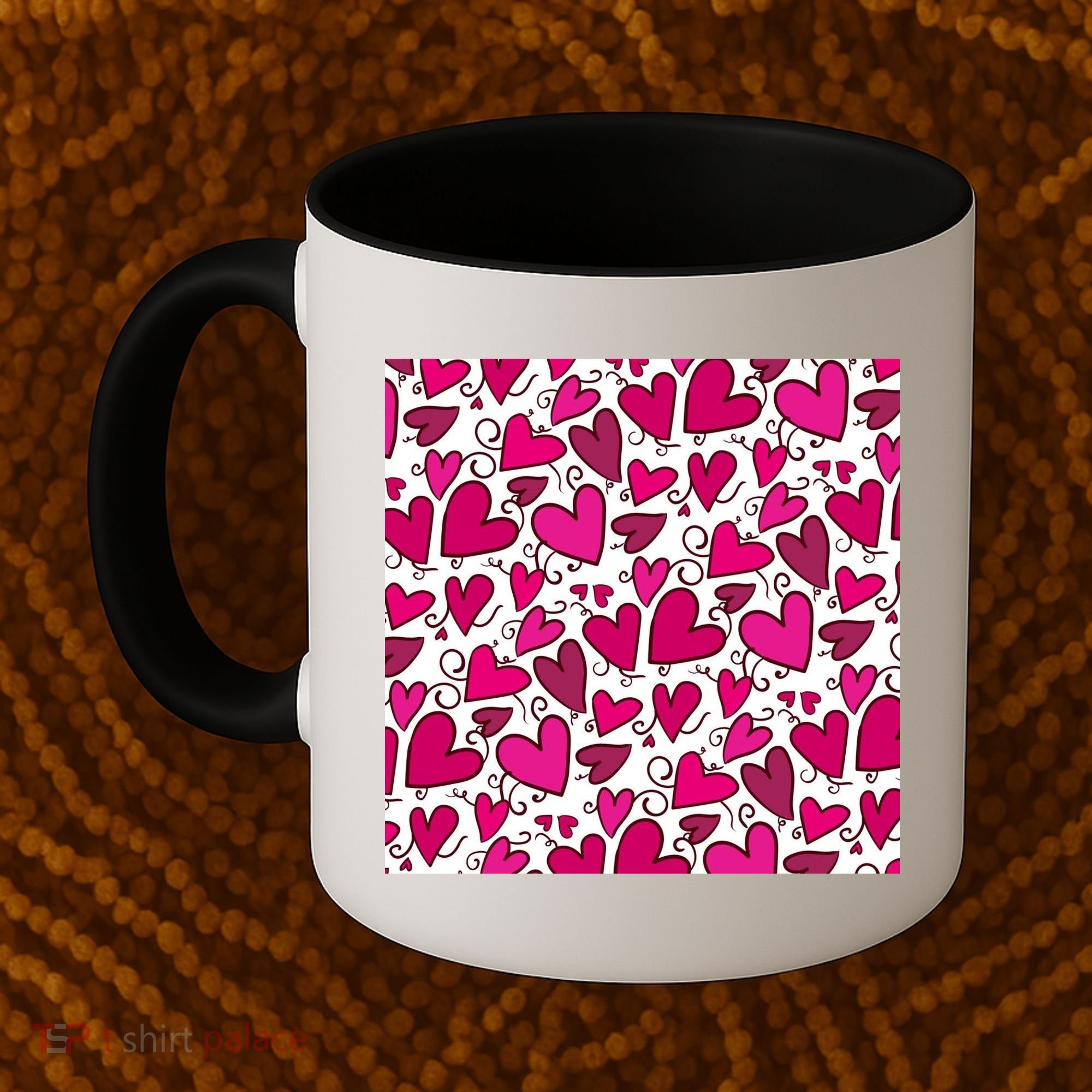 Pink Hearts Cute Valentine's Day Gift Coffee Mug