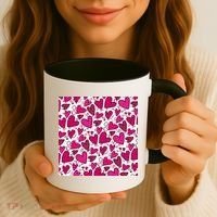 Pink Hearts Cute Valentine's Day Gift Coffee Mug thumb 3