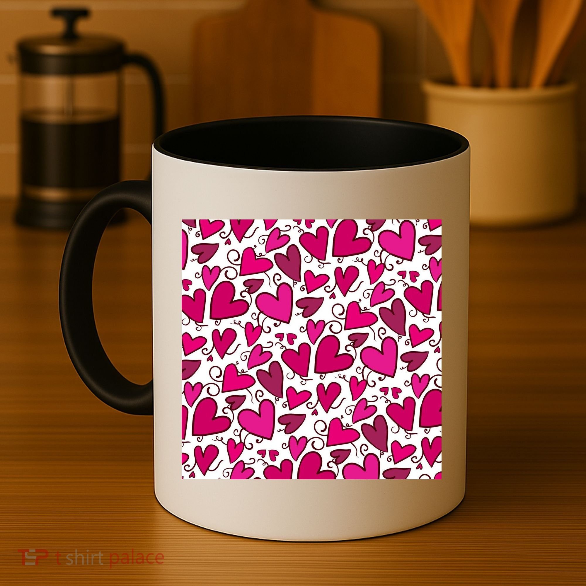 Pink Hearts Cute Valentine's Day Gift Coffee Mug