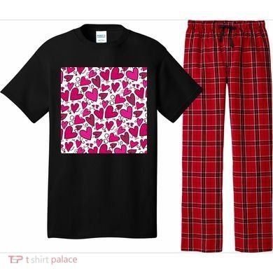 Pink Hearts Cute Valentine's Day Gift Pajama Set