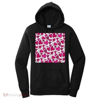 Pink Hearts Cute Valentine's Day Gift Women's Hoodie