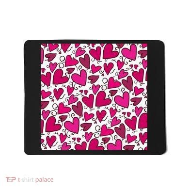 Pink Hearts Cute Valentine's Day Gift Mousepad