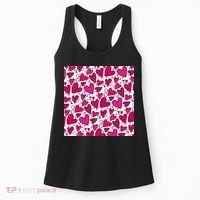 Pink Hearts Cute Valentine's Day Gift Women's Tank Top thumb 0
