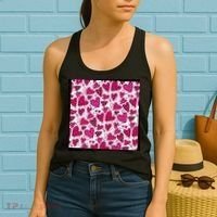 Pink Hearts Cute Valentine's Day Gift Women's Tank Top thumb 2