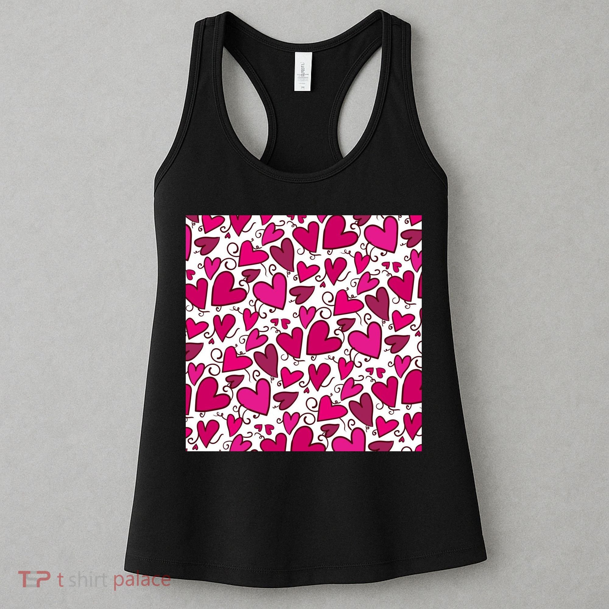 Pink Hearts Cute Valentine's Day Gift Women's Tank Top