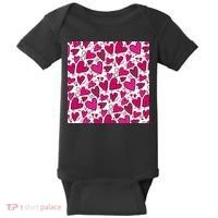 Pink Hearts Cute Valentine's Day Gift Baby Bodysuit thumb 0