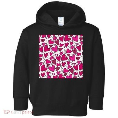 Pink Hearts Cute Valentine's Day Gift Toddler Hoodie