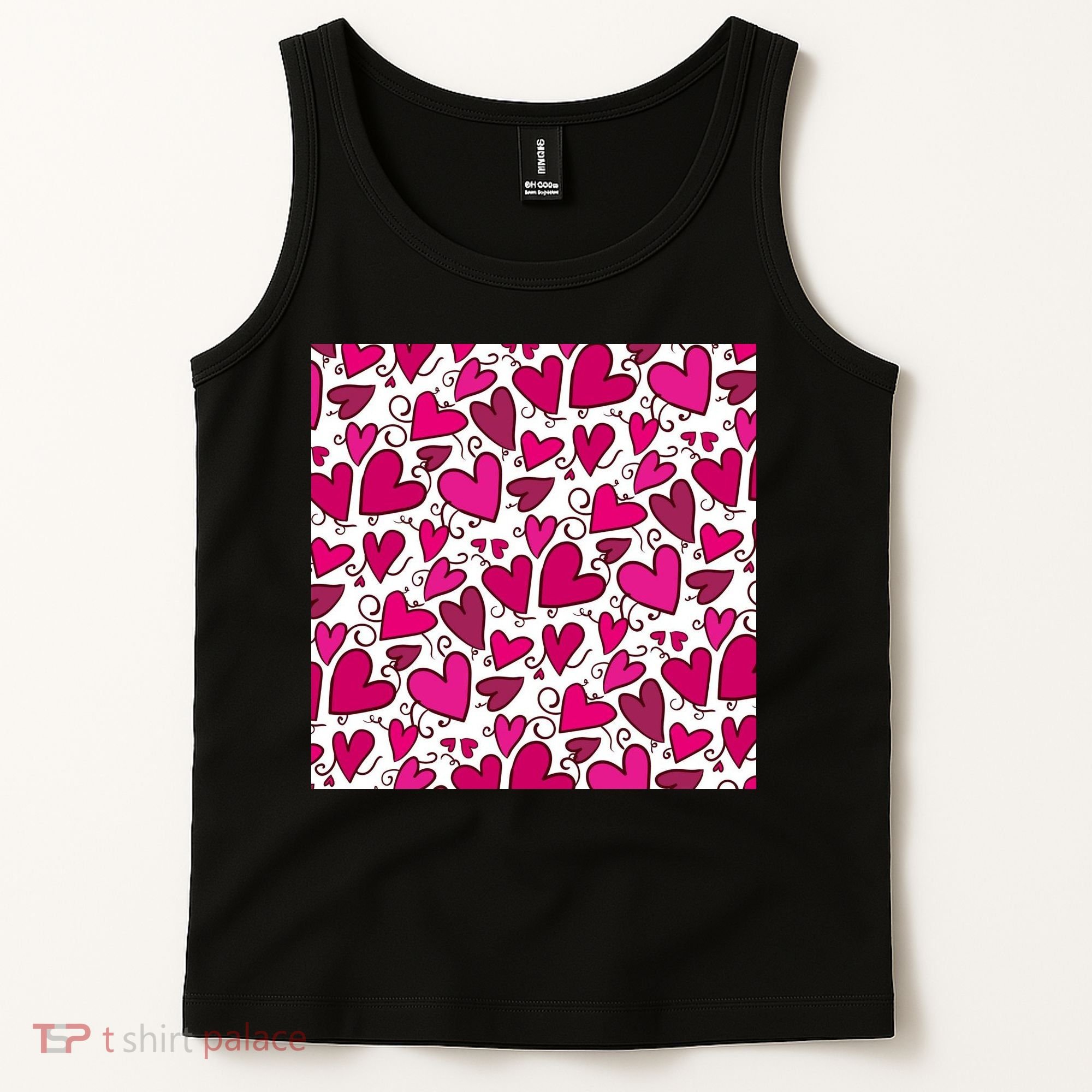 Pink Hearts Cute Valentine's Day Gift Tank Top