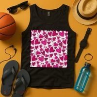 Pink Hearts Cute Valentine's Day Gift Tank Top thumb 4