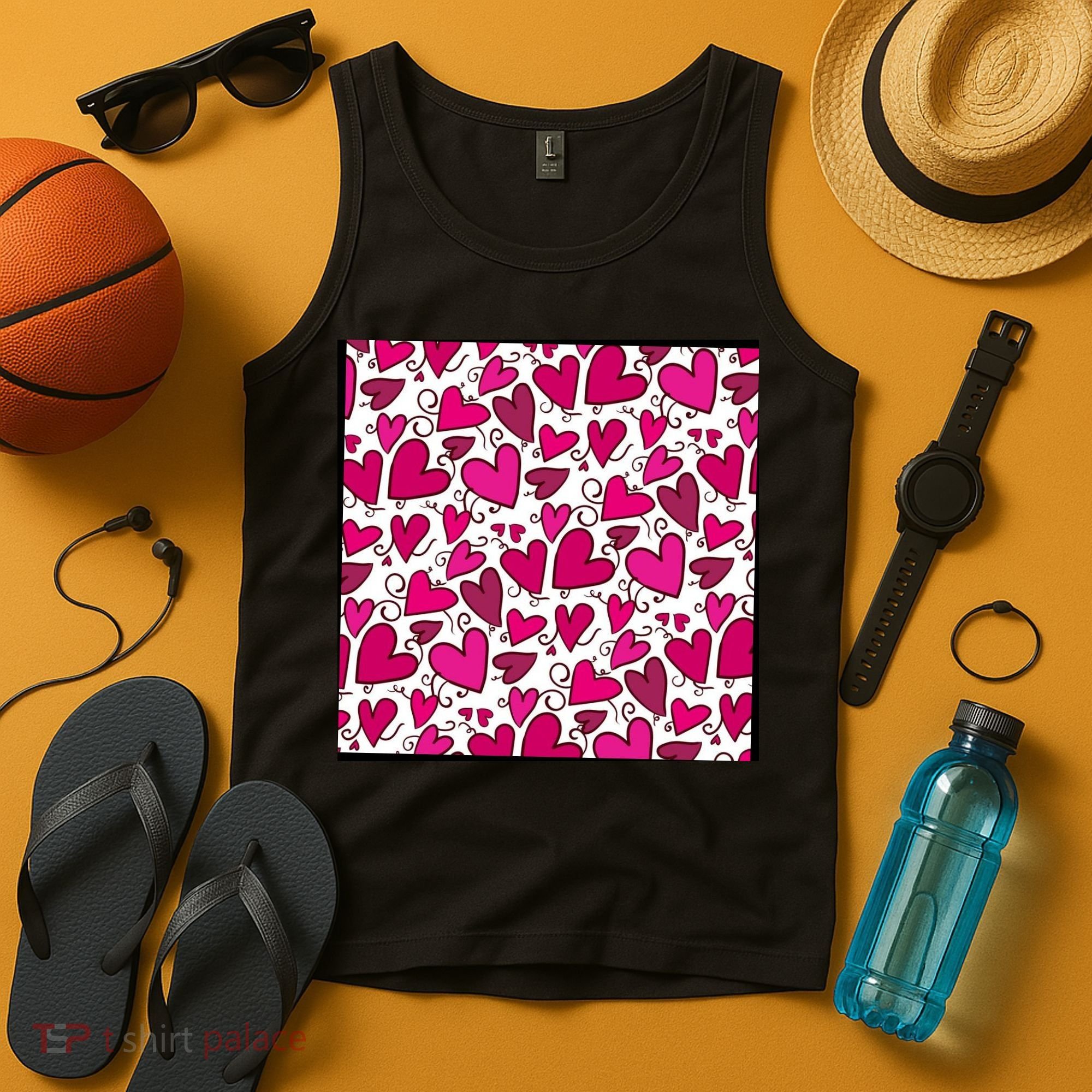 Pink Hearts Cute Valentine's Day Gift Tank Top