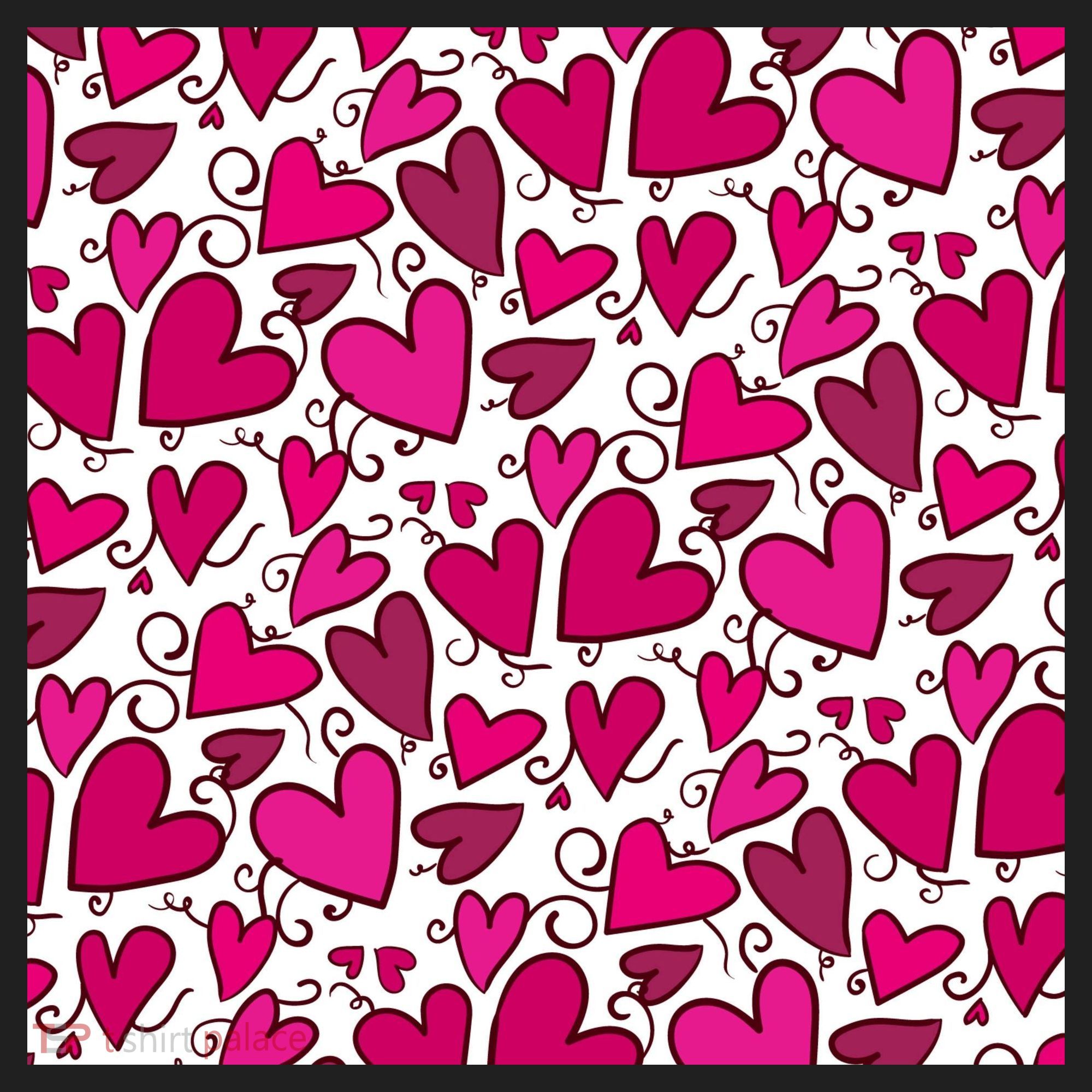 Pink Hearts Cute Valentine's Day Gift Golf Towel