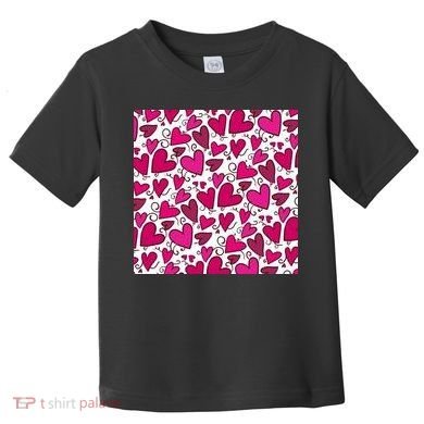 Pink Hearts Cute Valentine's Day Gift Toddler T-Shirt