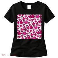 Pink Hearts Cute Valentine's Day Gift Women's T-Shirt thumb 0