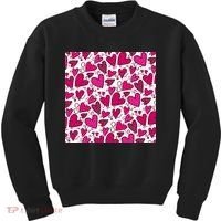 Pink Hearts Cute Valentine's Day Gift Kids Sweatshirt thumb 0