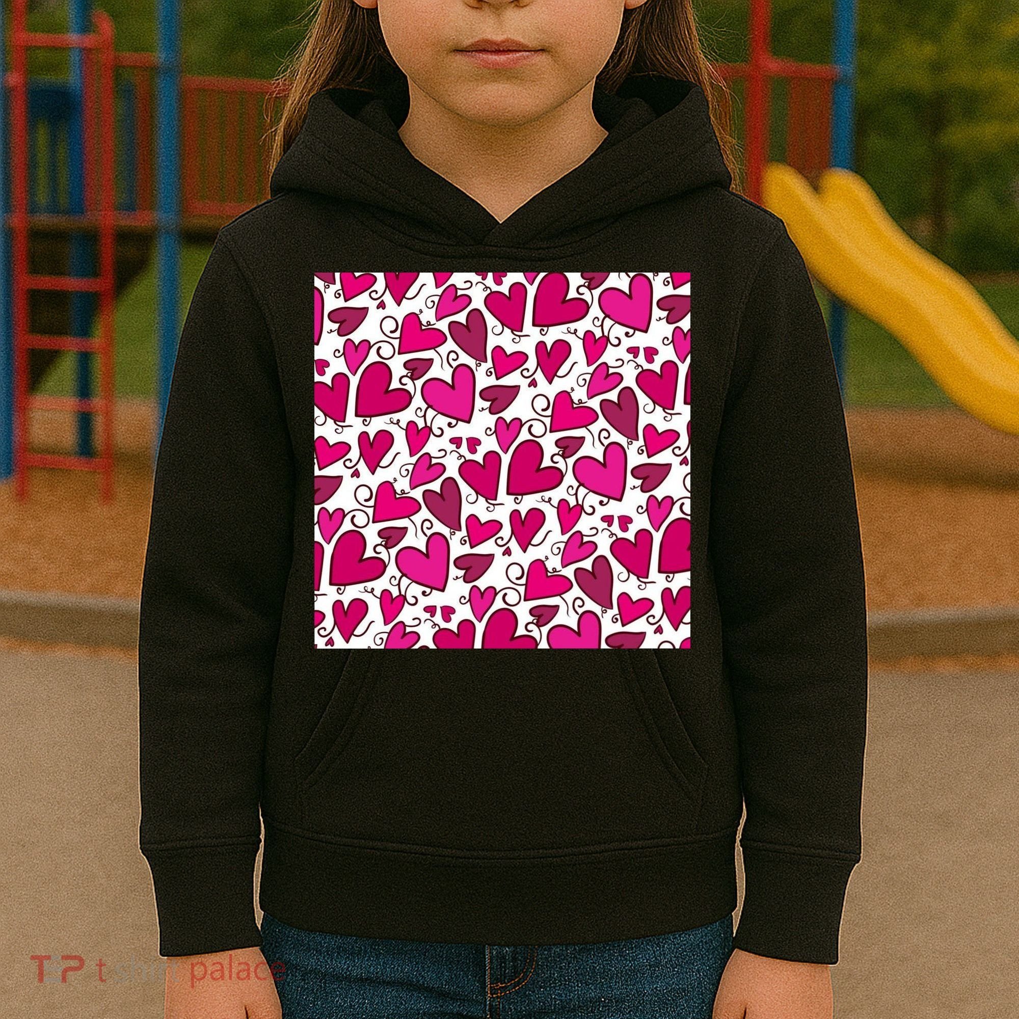 Pink Hearts Cute Valentine's Day Gift Kids Hoodie