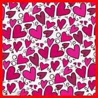 Pink Hearts Cute Valentine's Day Gift Santa Hat thumb 1