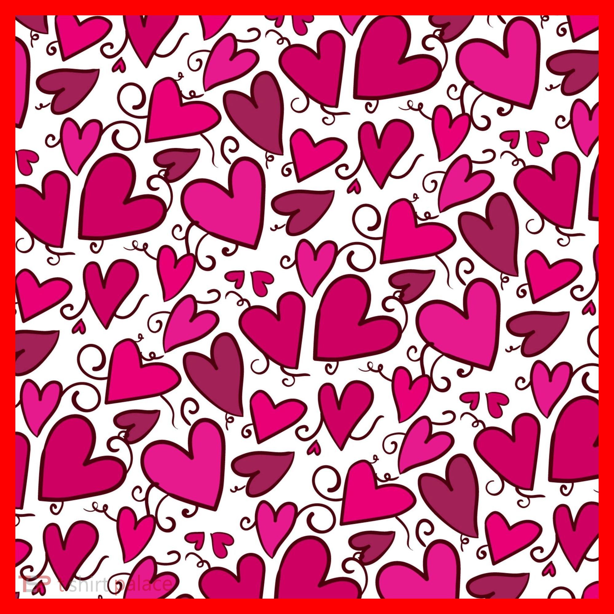 Pink Hearts Cute Valentine's Day Gift Santa Hat