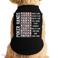Poker Hands Cheat Sheet Card Casino Games Funny Player Gift Doggie Tank thumb 0