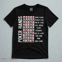 Poker Hands Cheat Sheet Card Casino Games Funny Player Gift T-Shirt thumb 5