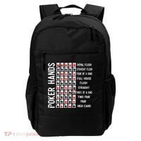 Poker Hands Cheat Sheet Card Casino Games Funny Player Gift Backpack thumb 0
