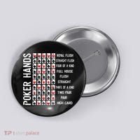 Poker Hands Cheat Sheet Card Casino Games Funny Player Gift Button thumb 0