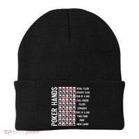 Poker Hands Cheat Sheet Card Casino Games Funny Player Gift Beanie thumb 0