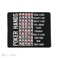 Poker Hands Cheat Sheet Card Casino Games Funny Player Gift Mousepad thumb 0