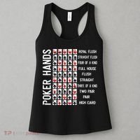 Poker Hands Cheat Sheet Card Casino Games Funny Player Gift Women's Tank Top thumb 3