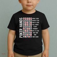 Poker Hands Cheat Sheet Card Casino Games Funny Player Gift Toddler T-Shirt thumb 2