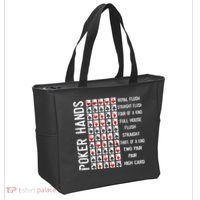 Poker Hands Cheat Sheet Card Casino Games Funny Player Gift Tote Bag thumb 2