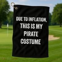 Pirate Halloween Costume Golf Towel thumb 1
