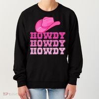 Pink Howdy Cowgirl Western Country Rodeo Women's Sweatshirt thumb 0