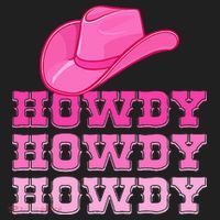 Pink Howdy Cowgirl Western Country Rodeo Women's Sweatshirt thumb 2