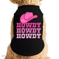 Pink Howdy Cowgirl Western Country Rodeo Doggie Tank thumb 0
