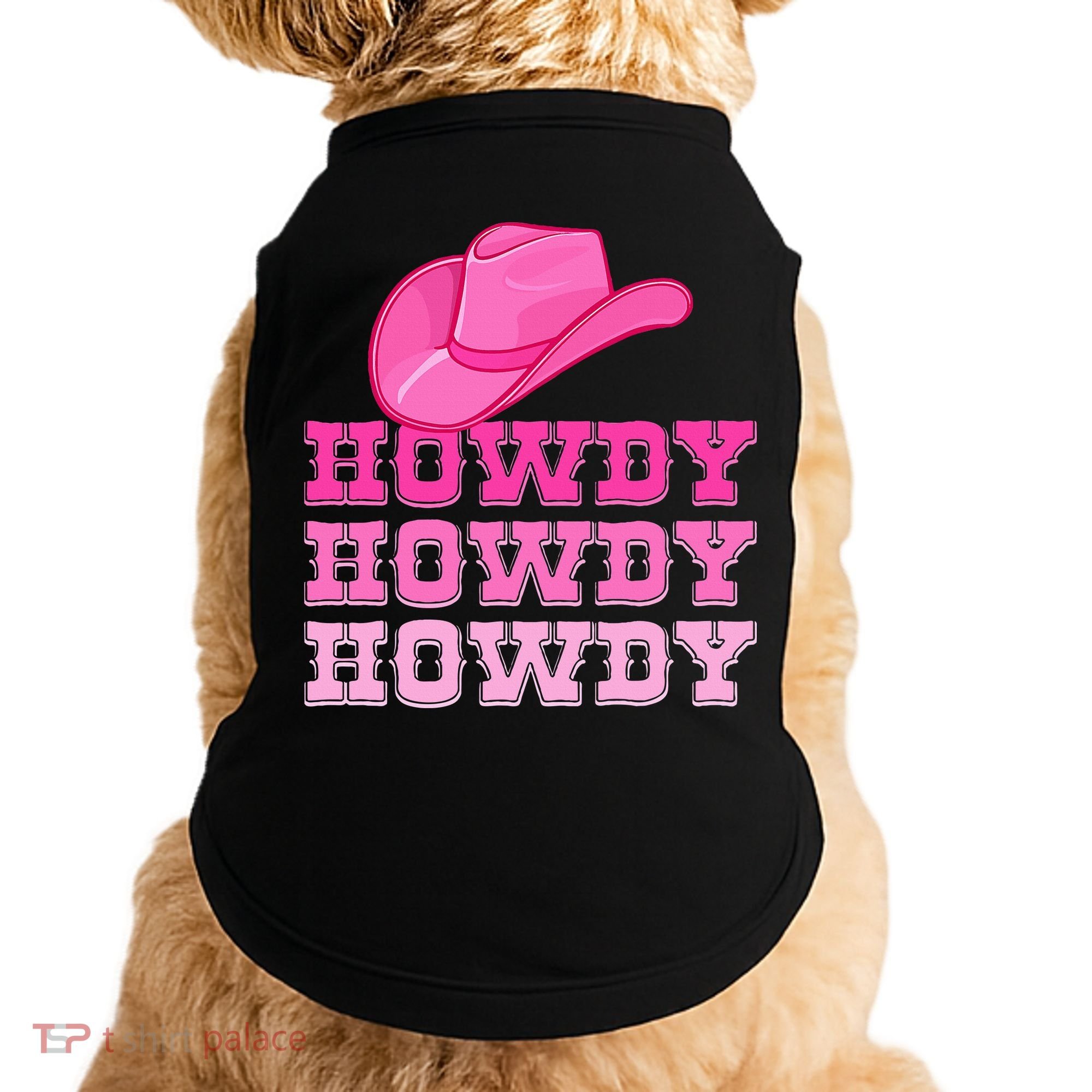 Pink Howdy Cowgirl Western Country Rodeo Doggie Tank