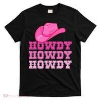 Pink Howdy Cowgirl Western Country Rodeo T-Shirt thumb 0