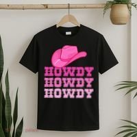 Pink Howdy Cowgirl Western Country Rodeo T-Shirt thumb 2