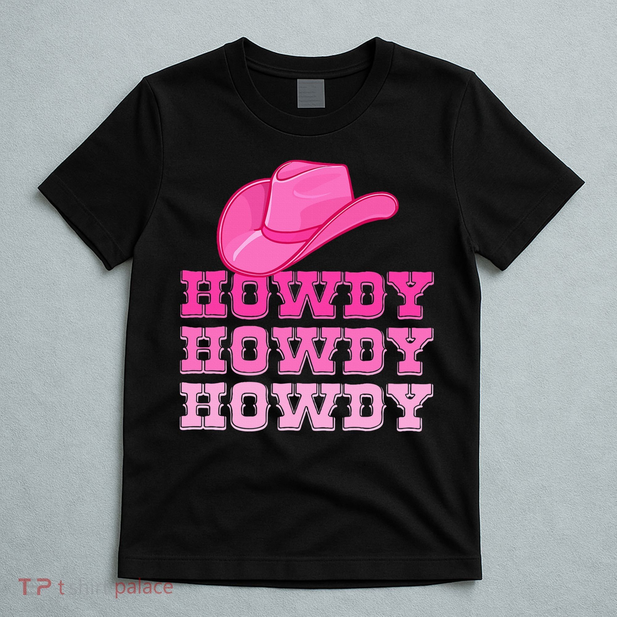 Pink Howdy Cowgirl Western Country Rodeo T-Shirt