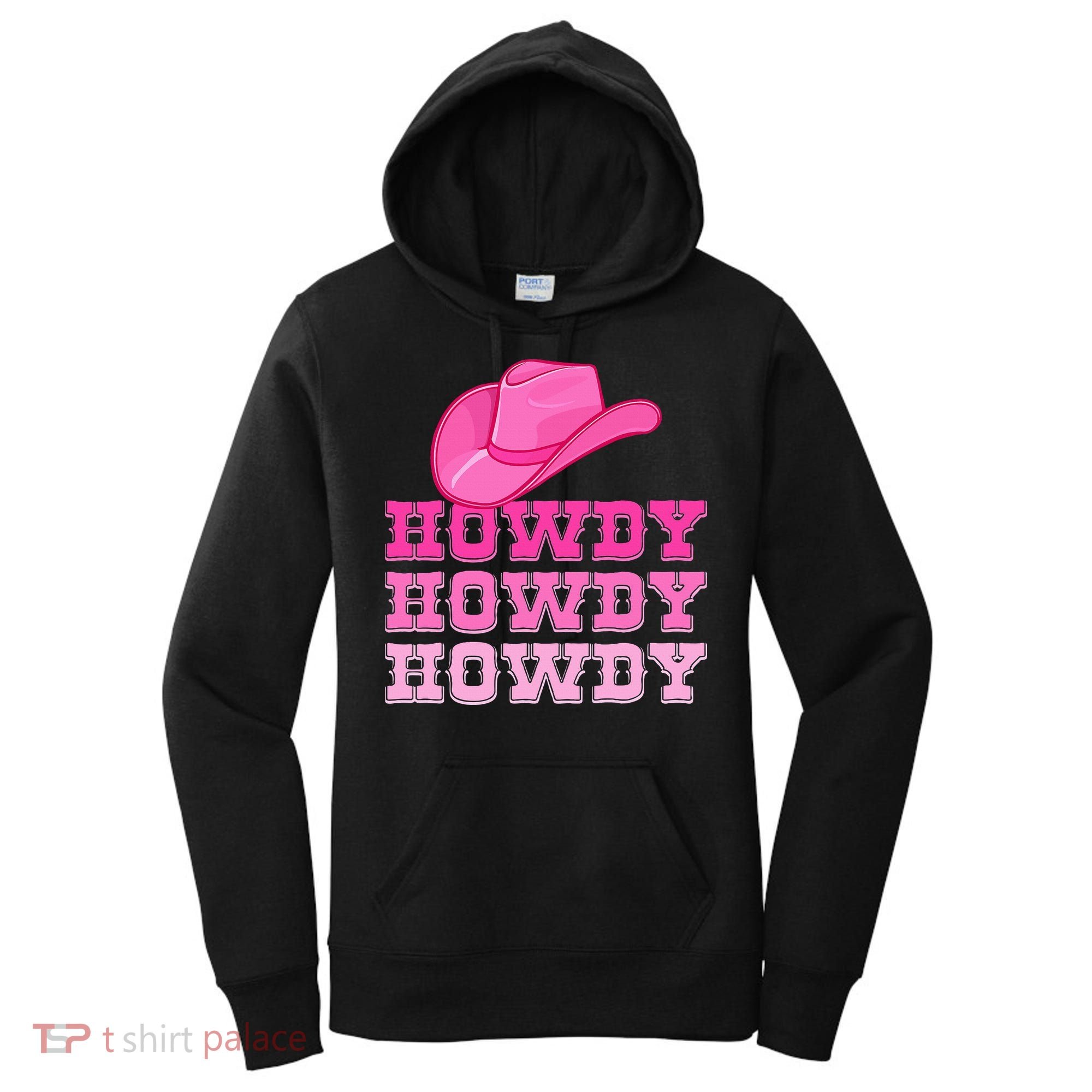 Pink Howdy Cowgirl Western Country Rodeo Women's Hoodie