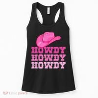 Pink Howdy Cowgirl Western Country Rodeo Women's Tank Top thumb 0