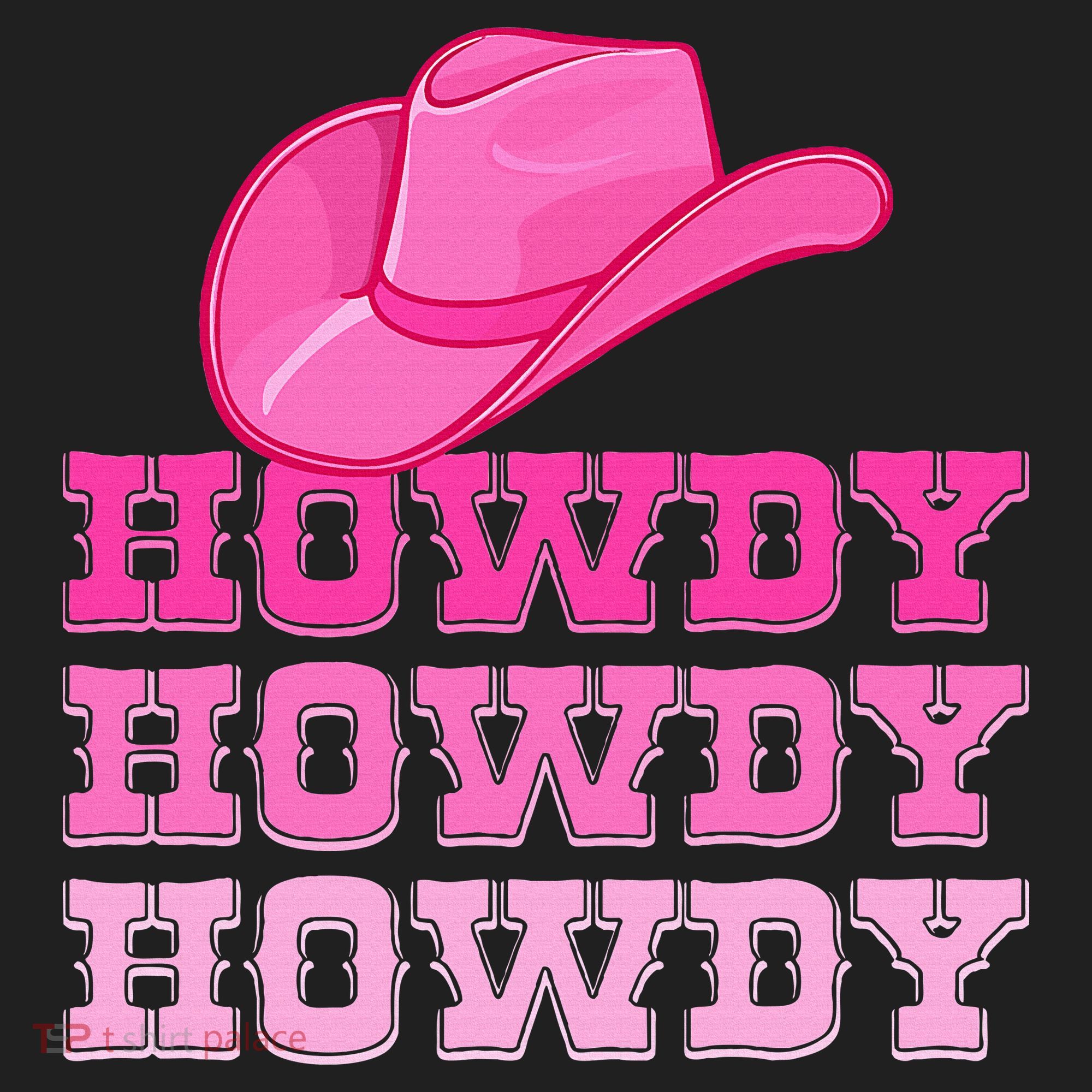 Pink Howdy Cowgirl Western Country Rodeo Hat
