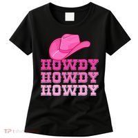 Pink Howdy Cowgirl Western Country Rodeo Women's T-Shirt thumb 0